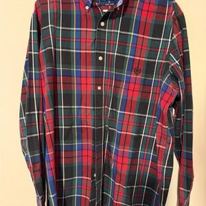 Chaps Red and Green Plaid Men's Shirt